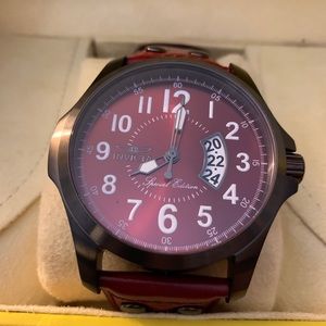 Invicta Watch New Red Specialty. Needs new battery. Model 18664.